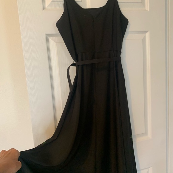 Anne Klein Black Maxi Dress with Yellow Floral Design - Picture 4 of 4